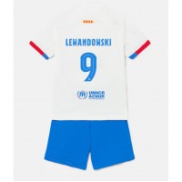 Echipament fotbal Barcelona Robert Lewandowski #9 Tricou Deplasare 2023-24 pentru copii maneca scurta (+ Pantaloni scurti)